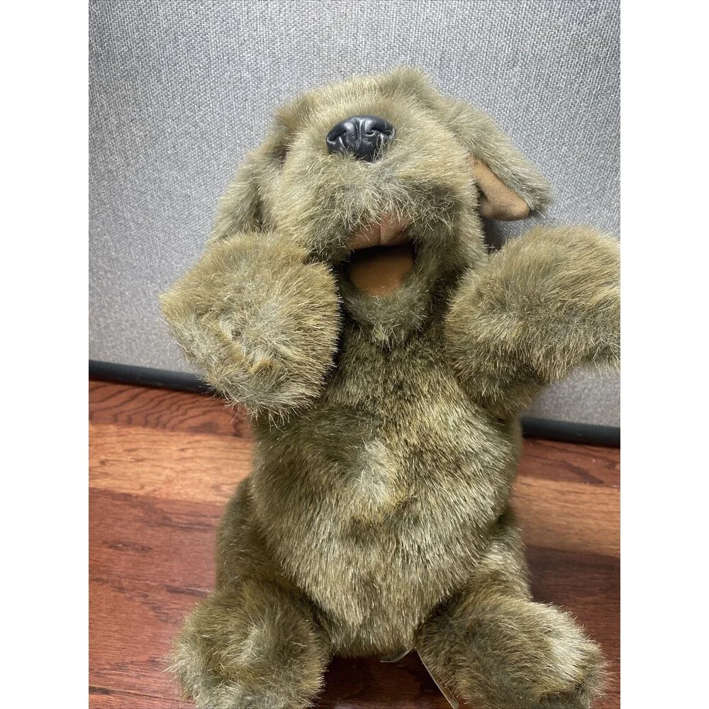 Folkmanis Sitting Dog Hand Puppet, Brown Excellent Condition